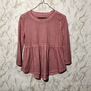 pink flare 3/4 sleeve tee